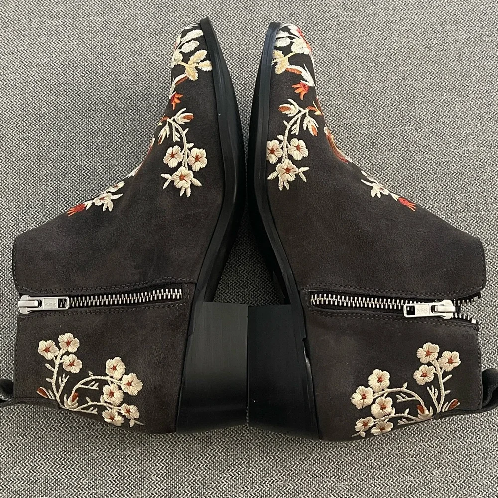 JOHNNY WAS Sammi Embroidered Ankle Boots